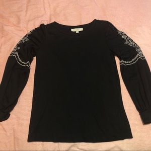 Long Sleeve detailed balloon sleeve top